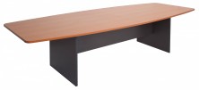 Boardroom Table Boat Shape On H   Base Underframe. Choice MM1 MM2 Melamine Colours